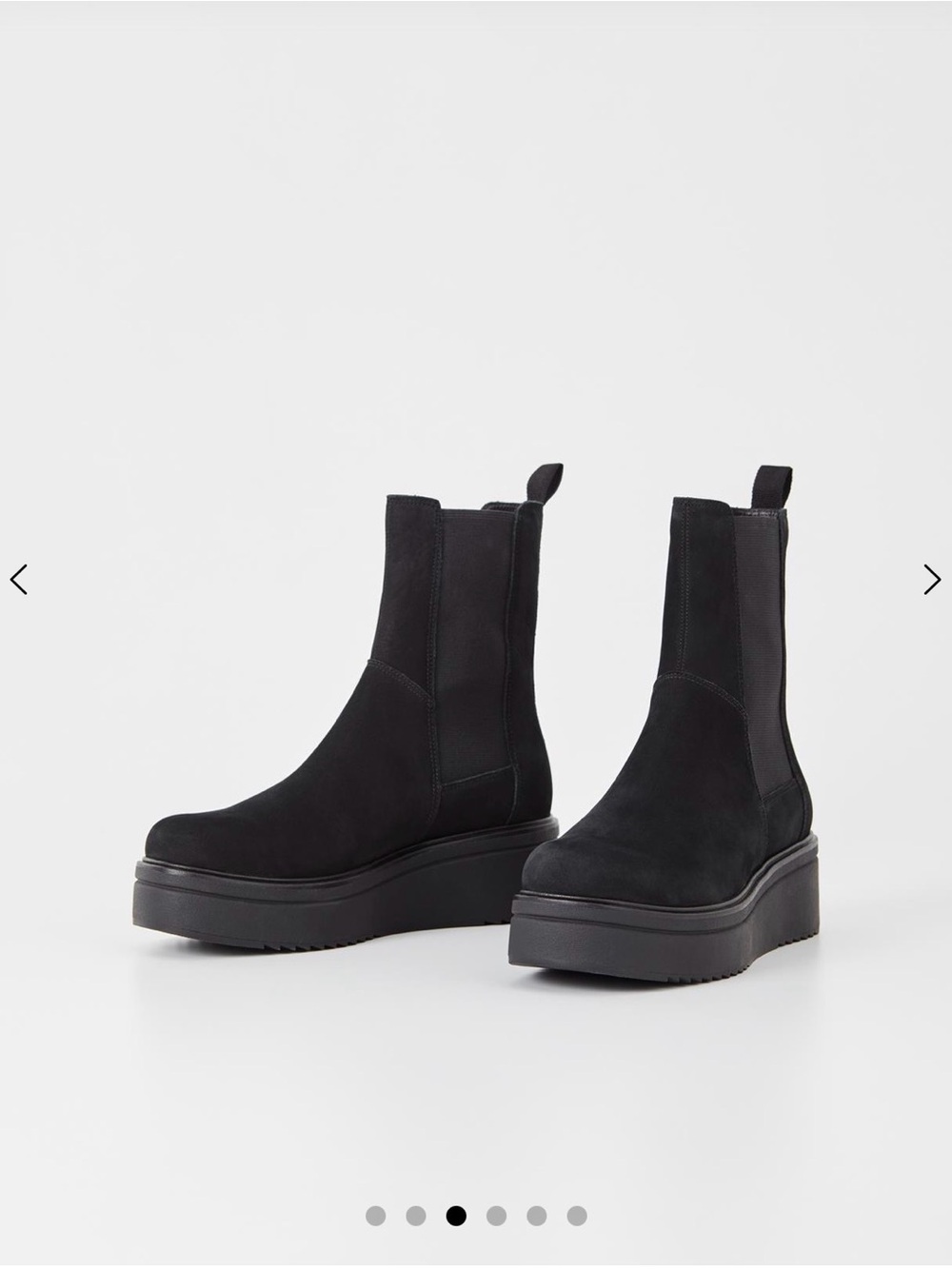 Vagabond Tara Platform Chelsea Women’s Black Nubuck Leather Boots 38